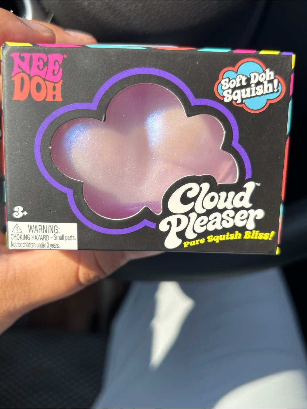 NeeDoh Cloud Pleaser Soft Squish Cloud - Iridescent Pink/Purple